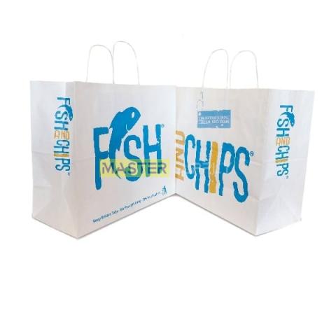 Jumbo Twisted Handle Fish Chips Bags 32x32x21cm 100 Pcs